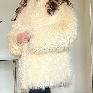 Mongolian lamb fur fully lined